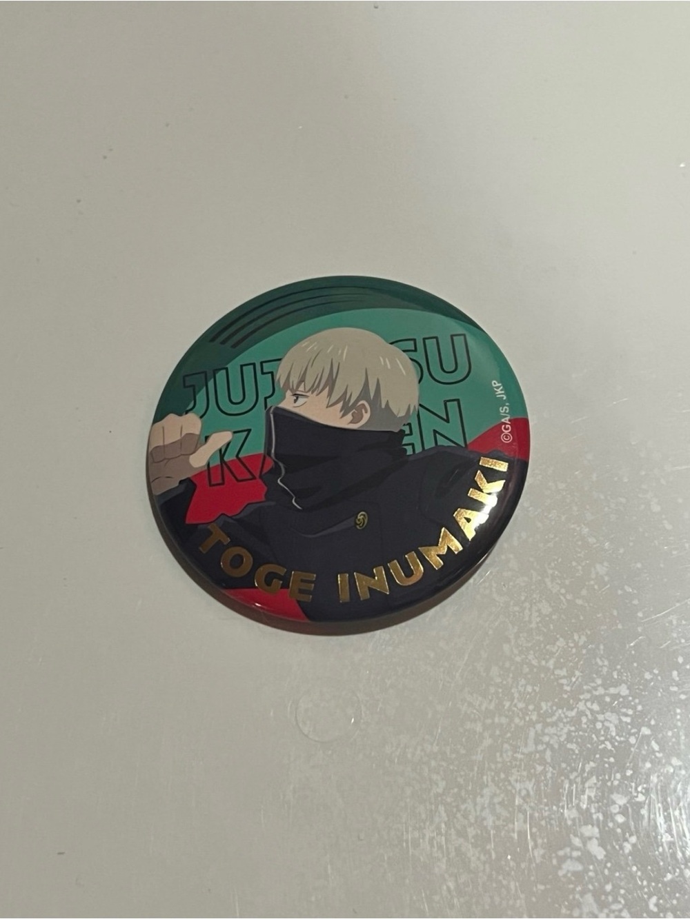 Toge inumaki Jujutsu Kaisen 5th Anniversary Trading Foil-Stamped Can Badge